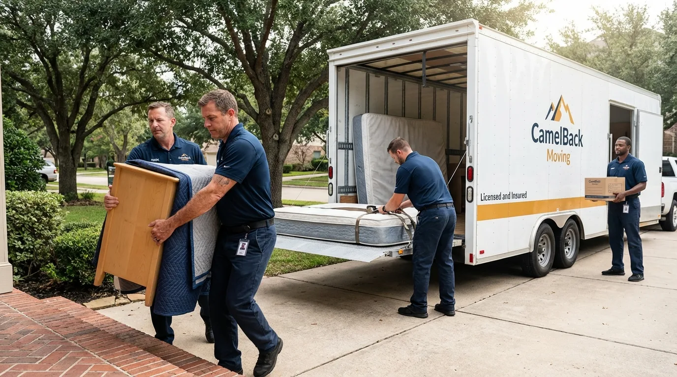 Crew loading residential truck for cross-state move from Latrobe, PA